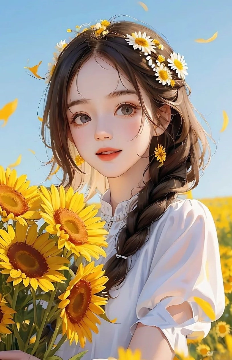 Avatar chibi nữ cute màu hồng mang nét ngọt ngào tinh tế