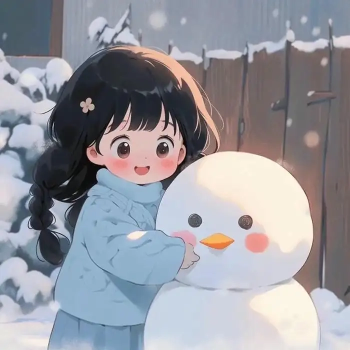 Chibi avatar đôi bff cute nữ thể hiện tình bạn gắn bó