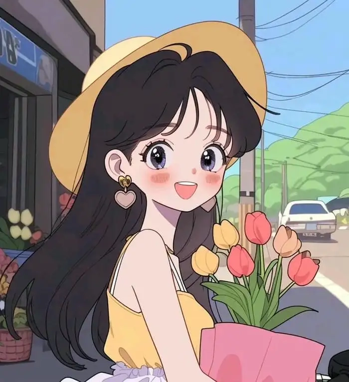 Avatar ngộ nghĩnh anime chibi girl cute dễ vẽ cực xinh