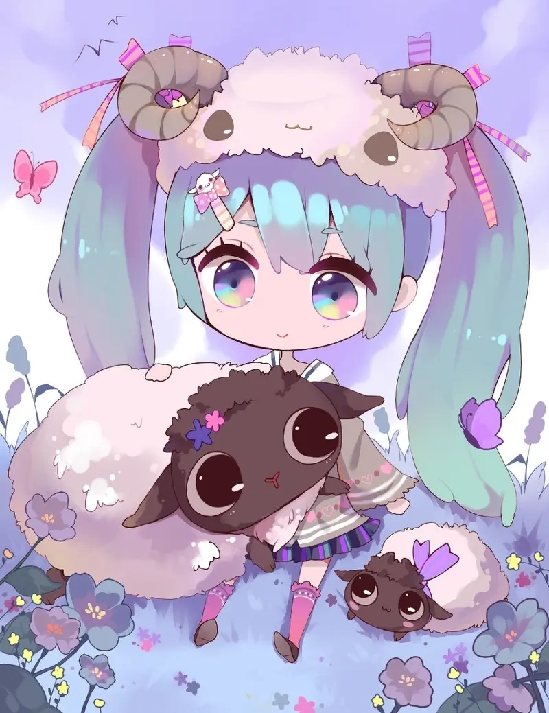 Tải nhanh hình nền đẹp cute chibi dễ thương ngập tràn sắc màu