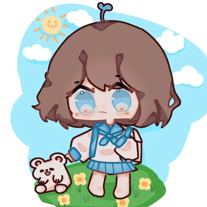 Hình chị simmy chibi đáng yêu và sống động