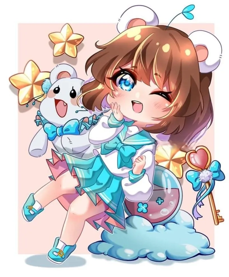Hình nền simmy chibi cute ngập tràn năng lượng tích cực