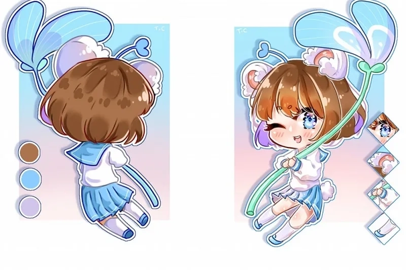 Cách vẽ simmy chibi đẹp và đơn giản từng bước
