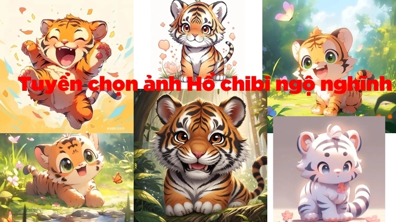 Ảnh hổ chibi cute siêu dễ thương dành cho tín đồ mê thú cưng