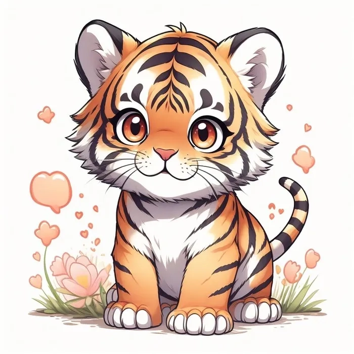 Hình nền hổ chibi dễ thương khiến điện thoại bạn nổi bật