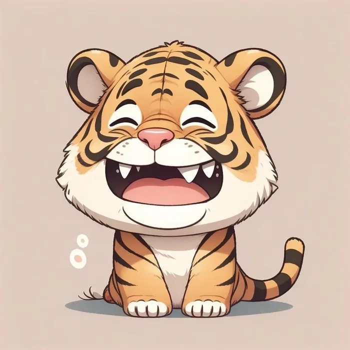 Hổ chibi anime pha trộn phong cách Nhật Bản và nét đáng yêu