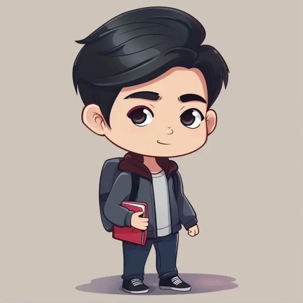 Hình chibi sinh viên tạo cảm hứng học tập mỗi ngày