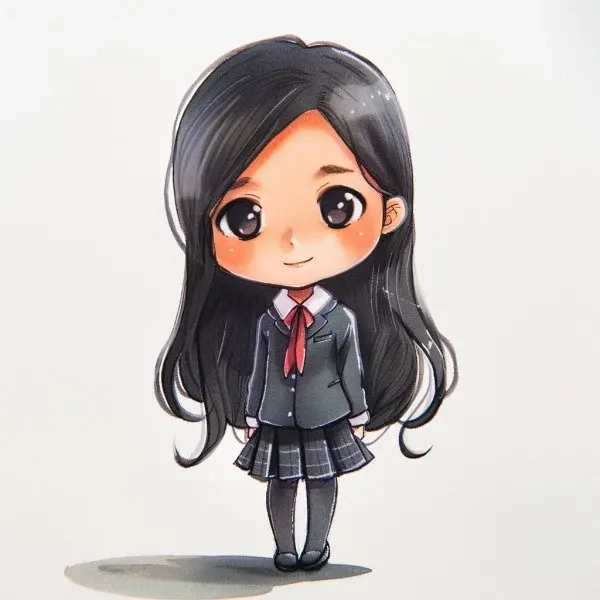 Khám phá ngay ảnh học sinh chibi dễ thương siêu đáng yêu