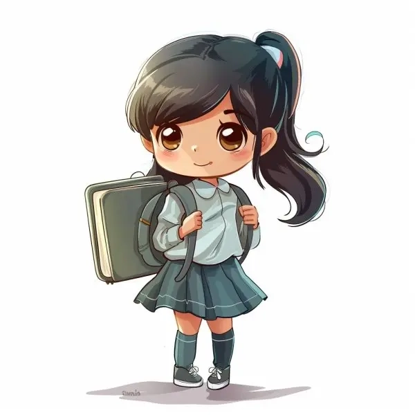 Ghim ngay bộ học sinh chibi cute đậm chất thanh xuân