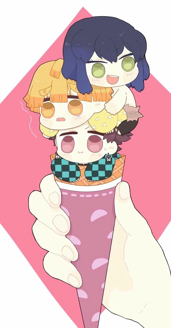 Đổi gió giao diện với hình nền Inosuke chibi cute