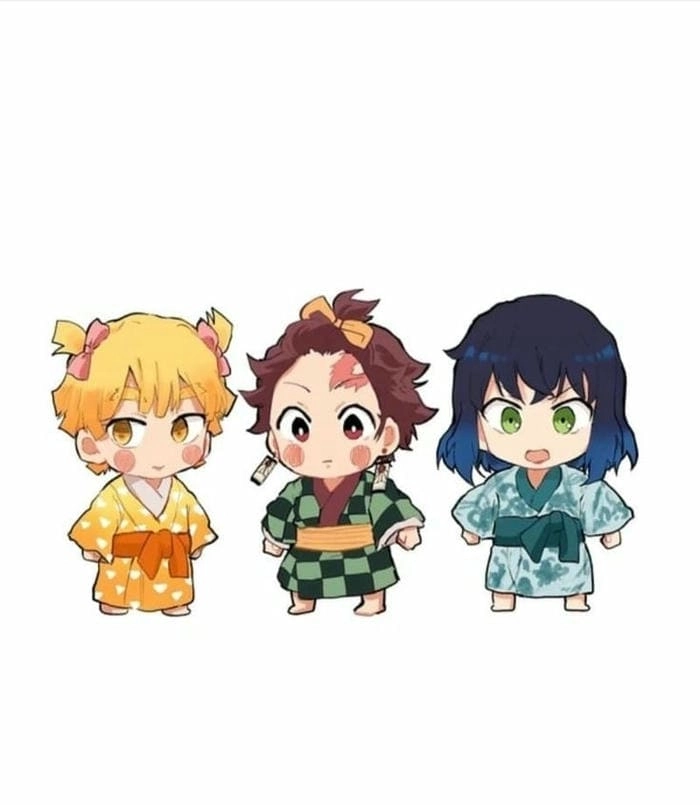 Ngọt ngào như mộng với Aoi and Inosuke chibi