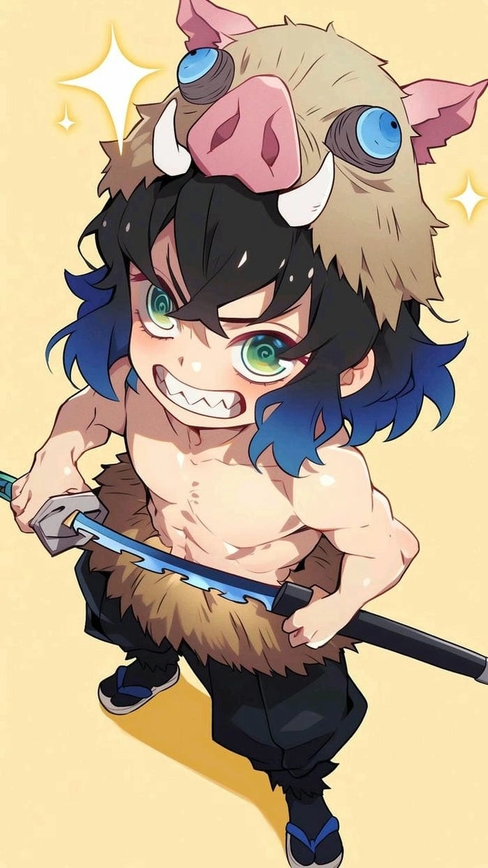 Cặp đôi Inosuke Aoi chibi khiến fan thích mê