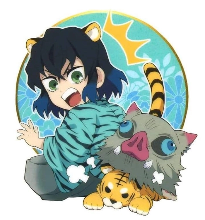 Thế giới anime Inosuke chibi đầy màu sắc chờ bạn khám phá