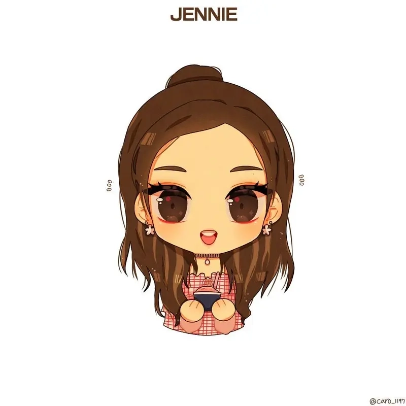Ảnh chibi Jennie chất lượng cao dành cho fan Blackpink