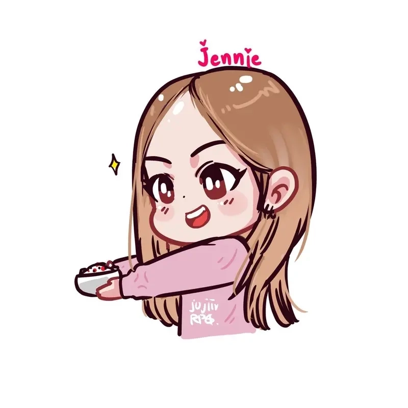Chibi Jennie đáng yêu khiến bạn không thể rời mắt