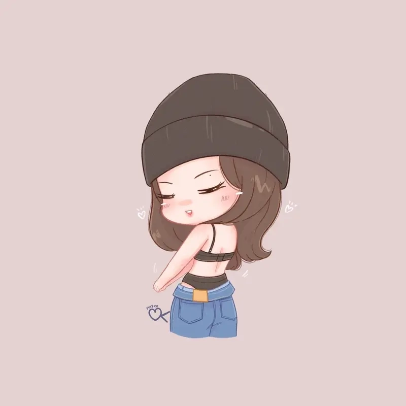Ảnh Jennie Blackpink chibi lung linh dành cho tín đồ Kpop