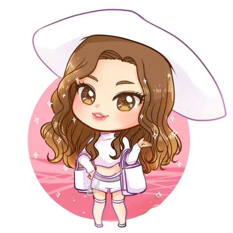 Ảnh Jennie chibi cực xinh với phong cách dễ thương hút mắt