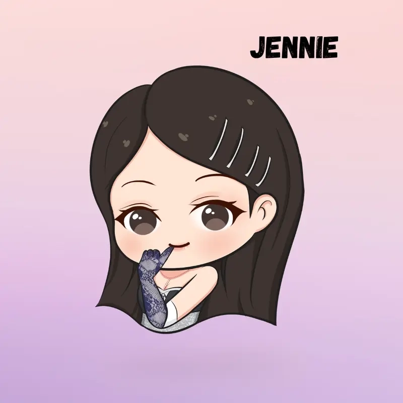 Vẽ Jennie chibi siêu cute dành cho fan Blackpink yêu thích