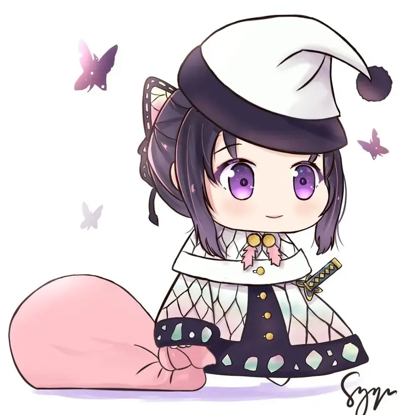 Kanao chibi art dễ thương cho tín đồ demon slayer