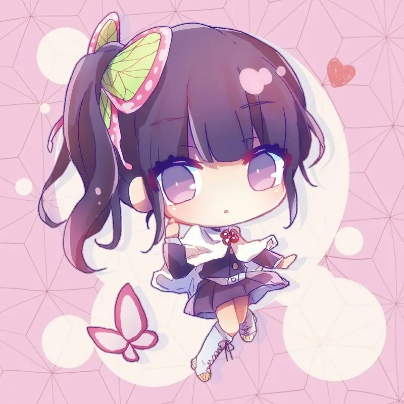Kanao chibi dễ vẽ dễ thương cho tín đồ demon slayer