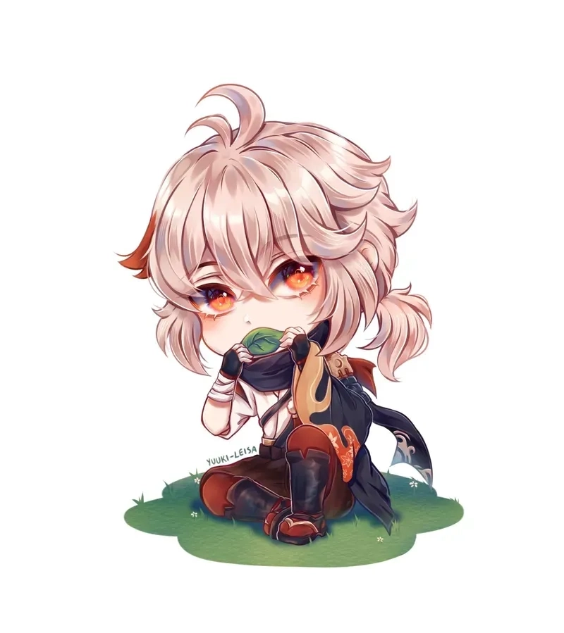 Biểu cảm siêu chất của Kazuha chibi emote khiến fan thích thú