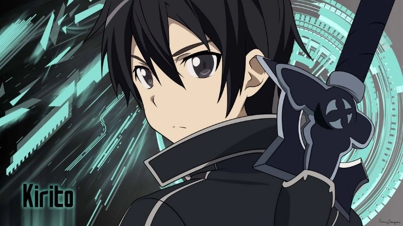 Hình ảnh anime kirito đậm chất hành động hấp dẫn