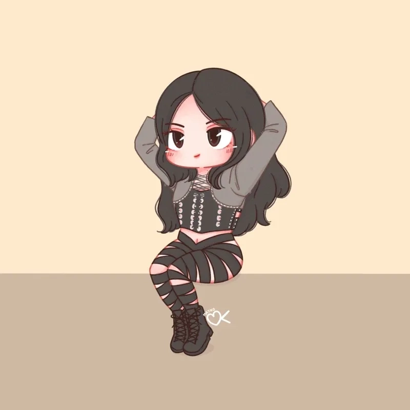 Học nhanh cách vẽ Lisa chibi đơn giản cho người mới bắt đầu