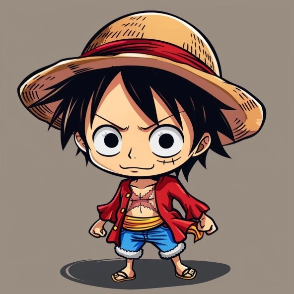 Ảnh luffy gear 4 chibi cuốn hút với thần thái đỉnh cao