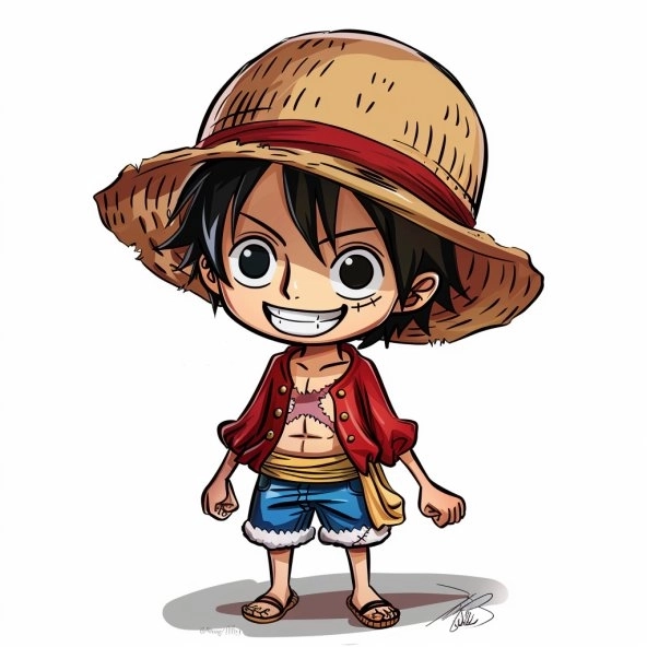 Thỏa mãn fan khi ngắm hình chibi luffy ngộ nghĩnh