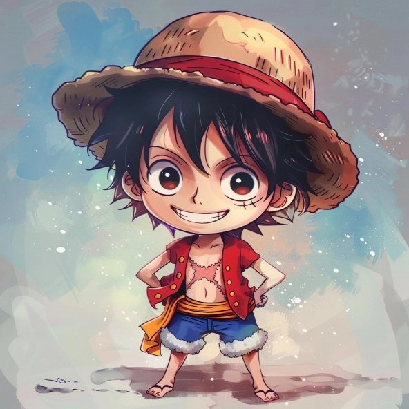 Bộ sưu tập hình luffy chibi cute khiến tim tan chảy