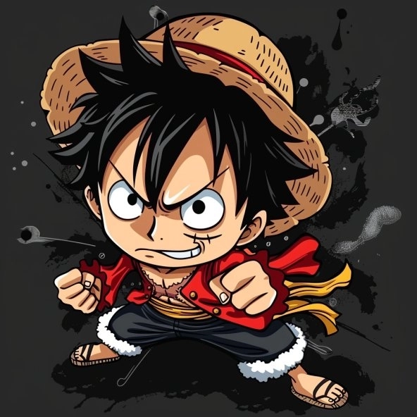 Hóa thân luffy nika chibi đầy năng lượng cực cháy