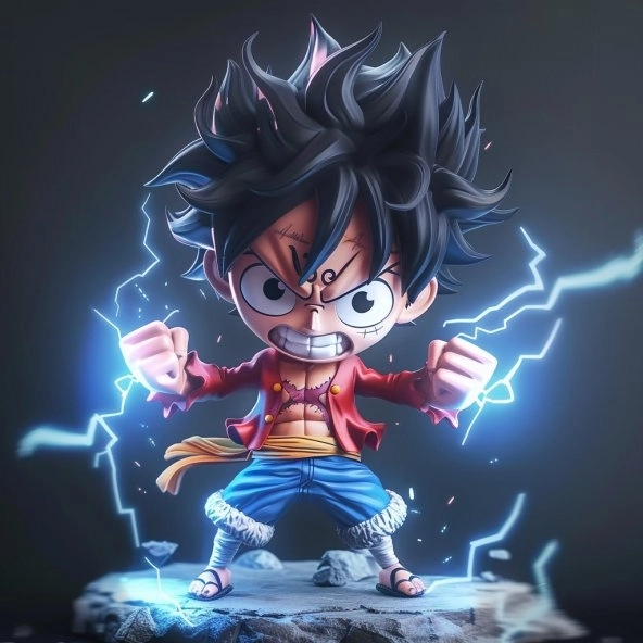 Luffy chibi dễ thương ngộ nghĩnh làm say lòng fan One Piece
