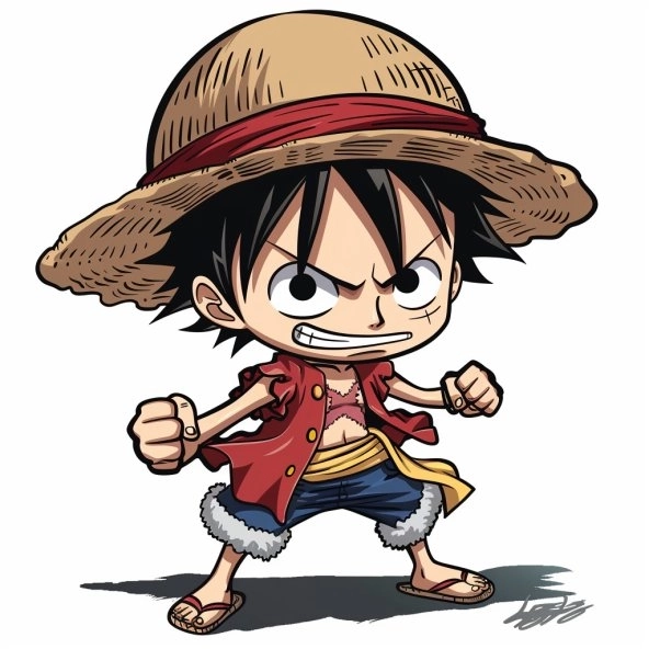 Hướng dẫn vẽ luffy chibi cute đơn giản mà đẹp mê ly