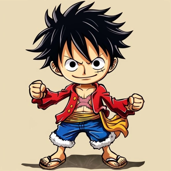 Thử tài vẽ luffy cute phiên bản chibi cực thú vị