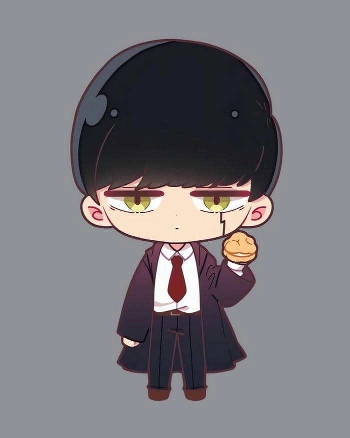 Cận cảnh Mashle chibi face siêu biểu cảm và sinh động