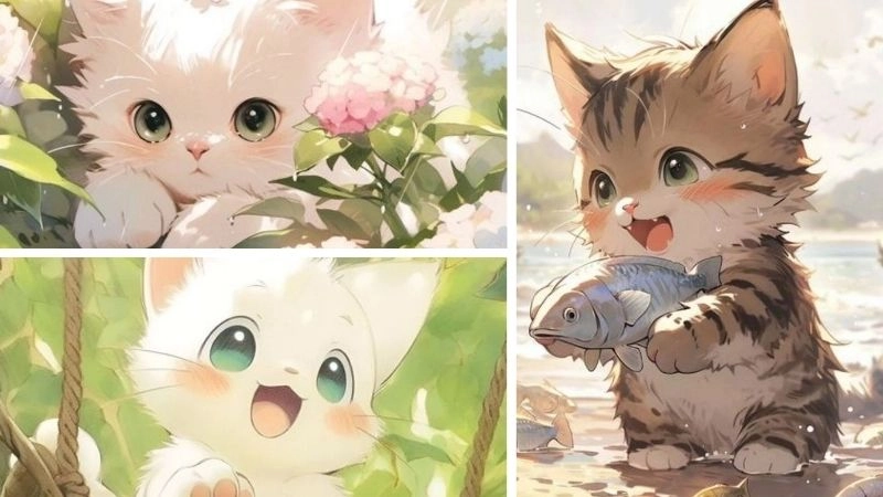 Ý nghĩa về mèo cute chibi đầy cuốn hút