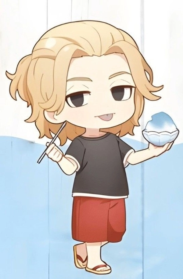 Mikey anime chibi phiên bản hoạt hình đầy màu sắc
