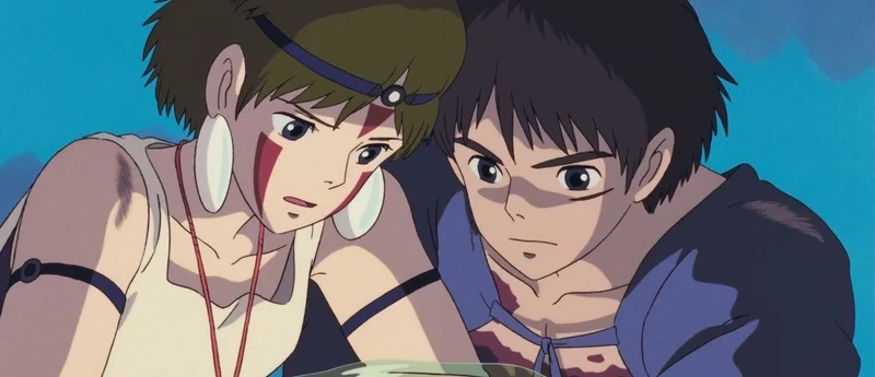 Hình ảnh nữ chiến binh mạnh mẽ trong princess Mononoke