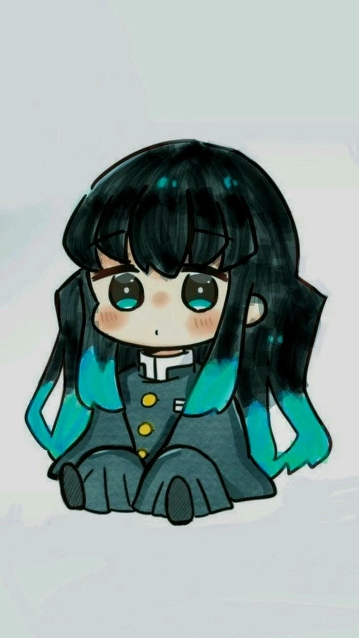 Muichiro tokito chibi cute đốn tim fan bằng ánh nhìn ngây thơ