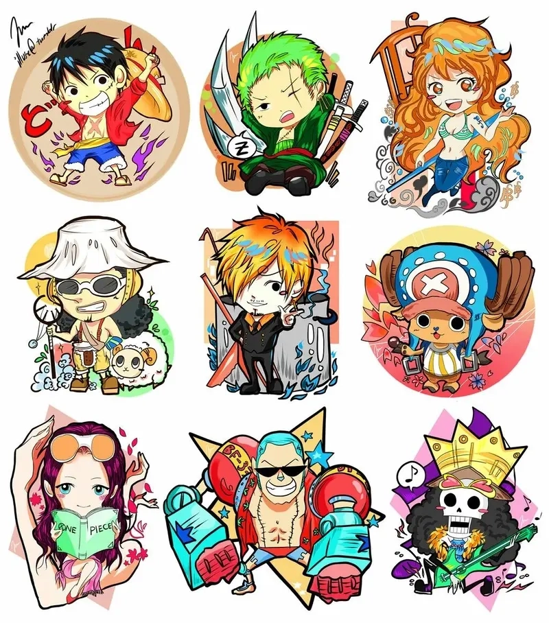 Chiêm ngưỡng anime one piece chibi characters đầy sống động