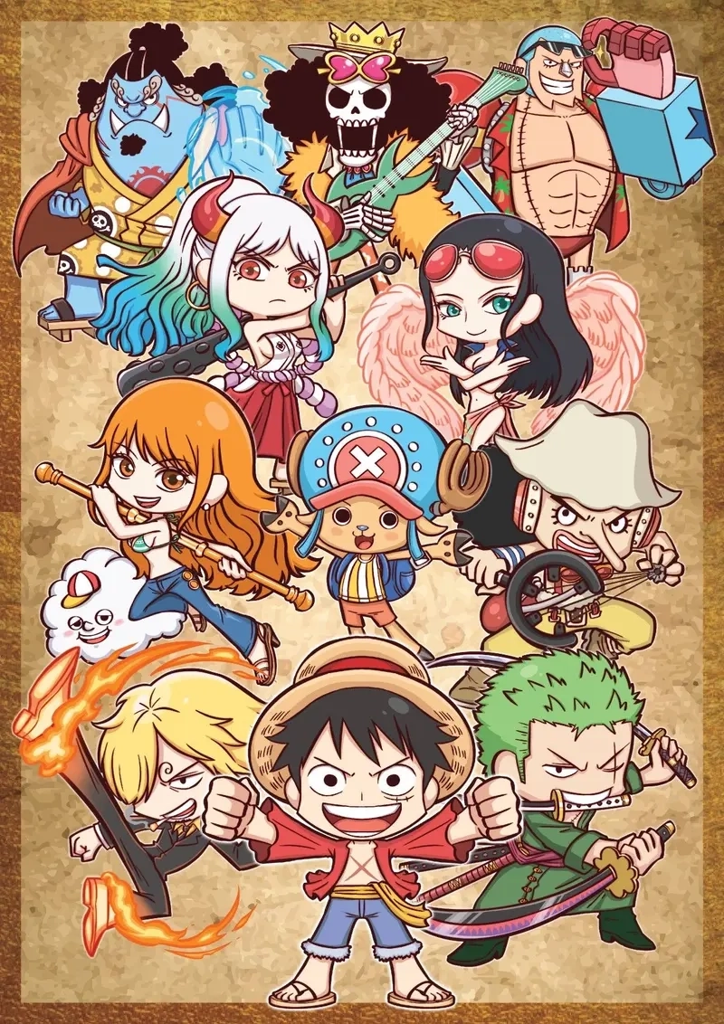 Tổng hợp one piece chibi png nền trong suốt cho thiết kế