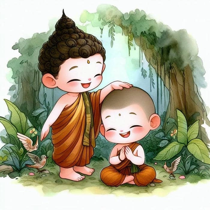 Khơi nguồn từ bi sâu lắng qua ảnh đức phật chibi