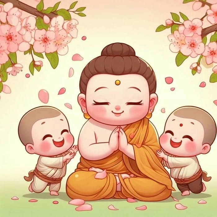 Tạo nên bức tranh tâm linh với vẽ hình phật chibi