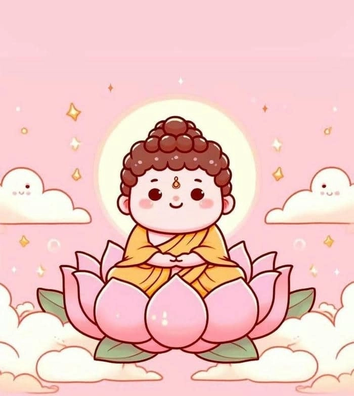 Cảm nhận sự an yên qua nam mô a di đà phật chibi