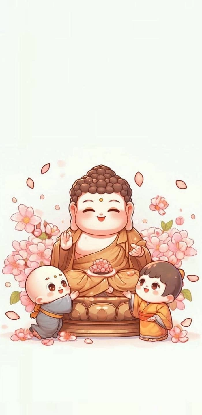 Lặng nhìn ánh sáng trí tuệ trong phật thích ca chibi