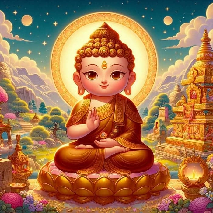 Từng nét vẽ tranh phật chibi mang theo năng lượng tích cực