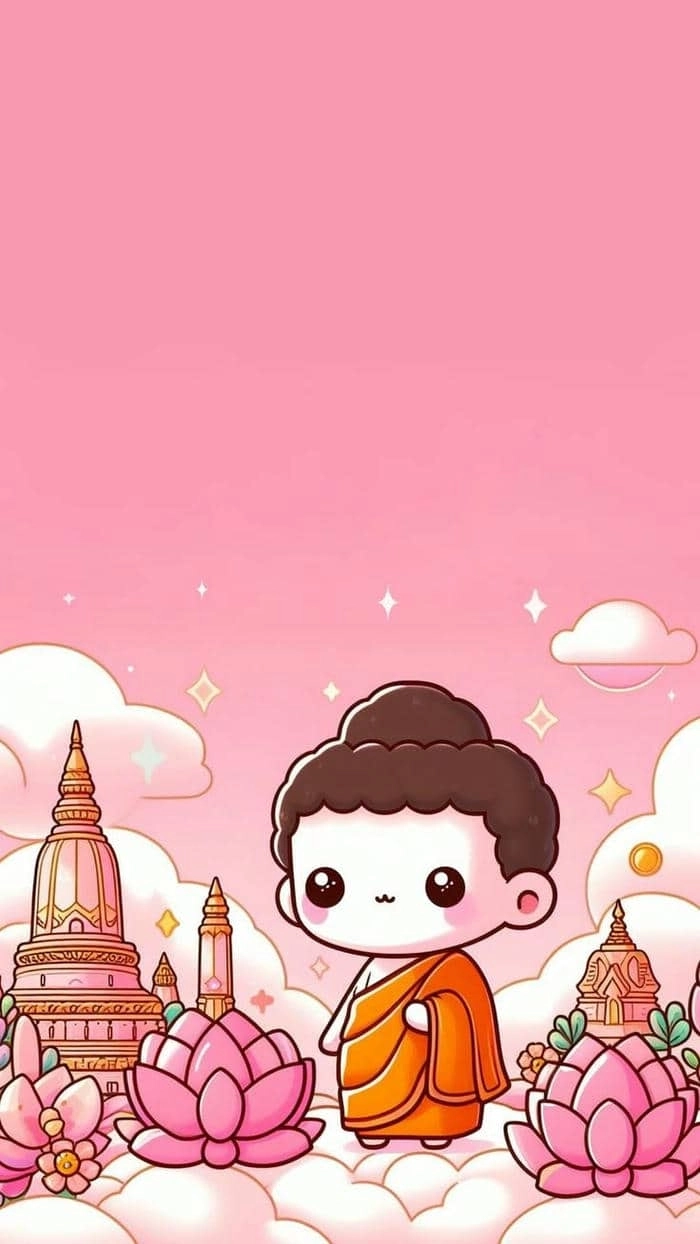 Trọn vẹn lòng thành kính với hình ảnh mô phật chibi