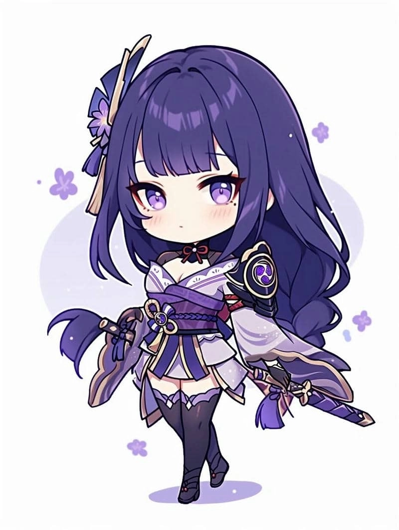 Loạt ảnh raiden shogun genshin chibi hot nhất hiện nay