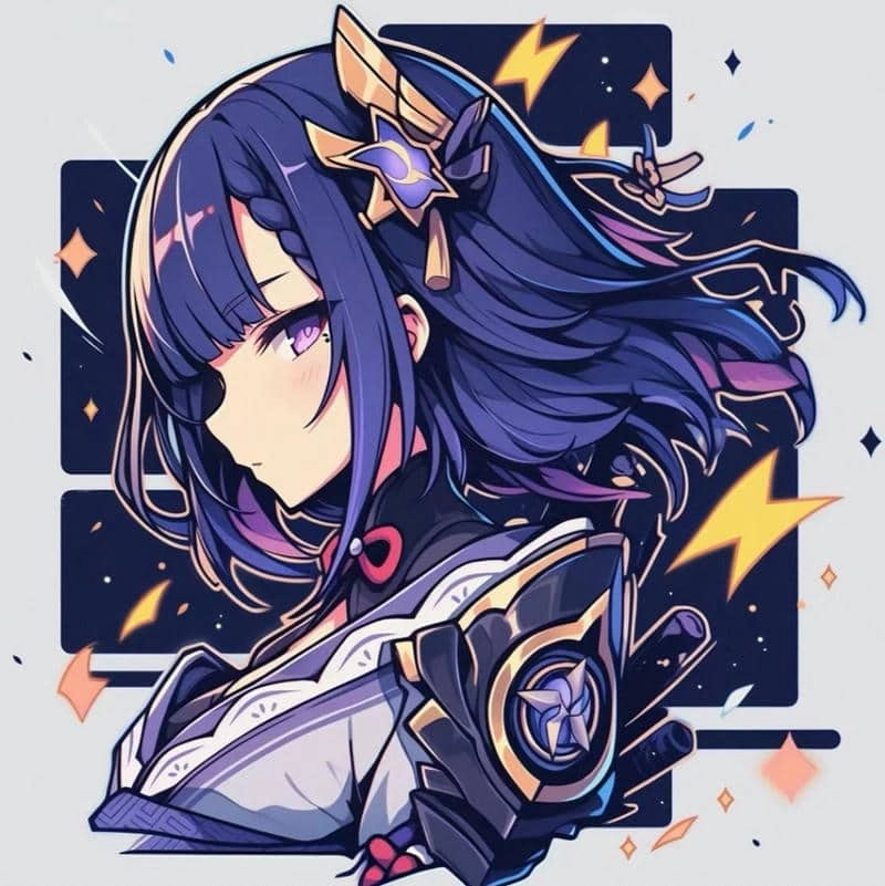 Chiêm ngưỡng chibi raiden shogun gif sinh động từng khung