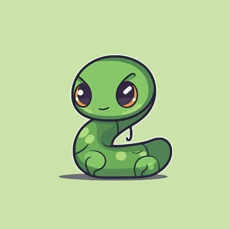 Rắn chibi cute 2025 siêu phẩm linh vật hot trend năm nay